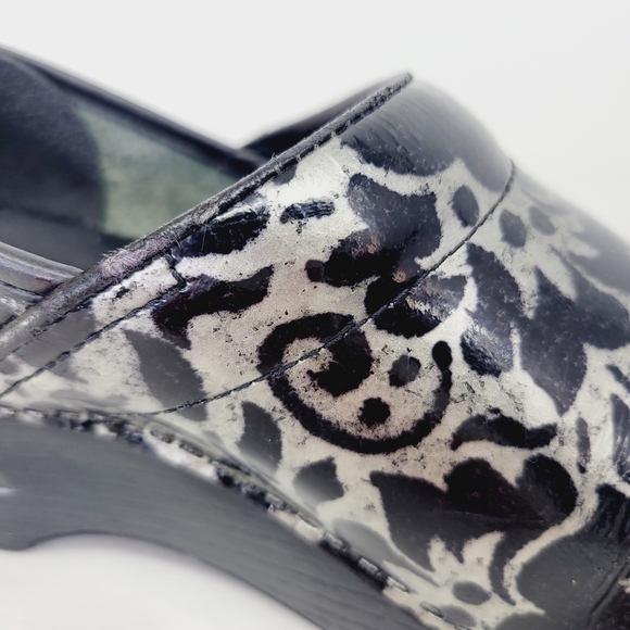 Dansko Professional Floral Metallic Leather Clog - Picture 8 of 10